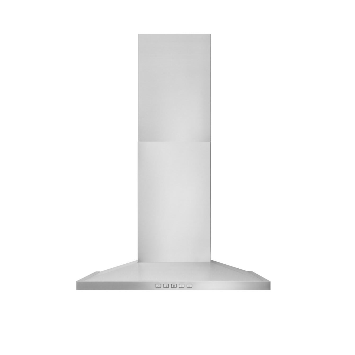 Broan BWS2304SS Broan® 30-Inch Convertible Wall-Mount Low Profile Pyramidal Chimney Range Hood, 450 Max Cfm, Stainless Steel