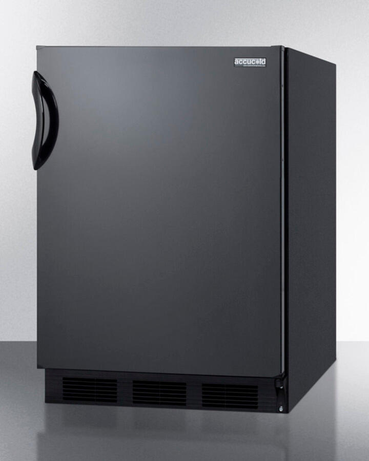 Summit CT66BADA Freestanding Ada Compliant Refrigerator-Freezer For General Purpose Use, With Dual Evaporator Cooling, Cycle Defrost, And Black Exterior