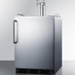 Summit SBC58BBICSSADA Built-In Undercounter Ada Height Commercially Listed Dual Tap Beer Dispenser In Stainless Steel