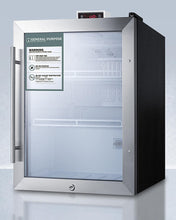 Summit SCR314LDTGP General Purpose Commercially Approved All-Refrigerator With A Reversible Glass Door, Black Cabinet, Front Lock, And Digital Thermostat