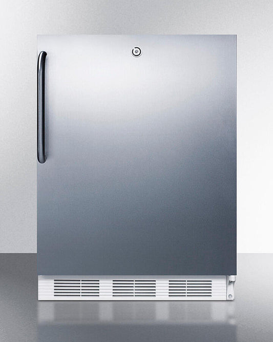 Summit FF6LW7CSSADA Ada Compliant Commercial All-Refrigerator For Built-In General Purpose Use, Auto Defrost With A Front Lock And Fully Wrapped Ss Exterior