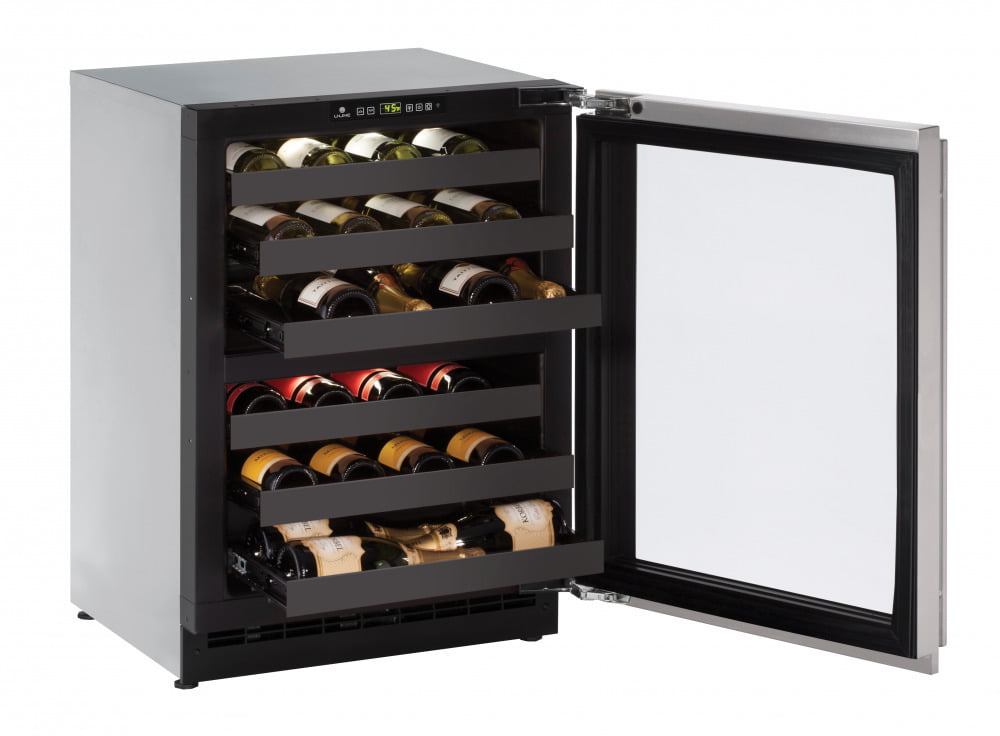 U-Line U2224ZWCS00B 2224Zwc 24" Dual-Zone Wine Refrigerator With Stainless Frame Finish And Field Reversible Door Swing (115 V/60 Hz Volts /60 Hz Hz)