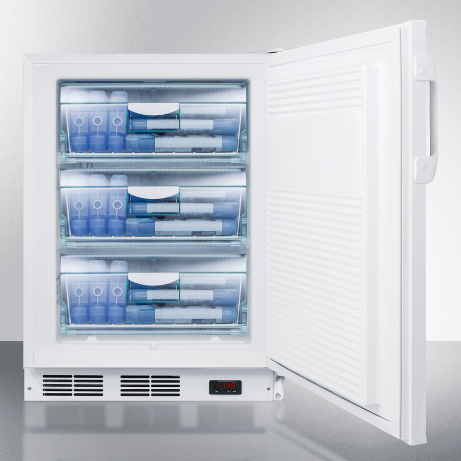 Summit VT65MLBIADA Ada Compliant Built-In Undercounter Medical All-Freezer Capable Of -25 C Operation, White With Front Lock