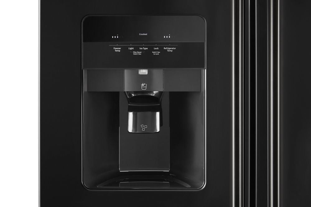 Maytag MSS25C4MGB 36-Inch Wide Side-By-Side Refrigerator With Exterior Ice And Water Dispenser - 25 Cu. Ft.