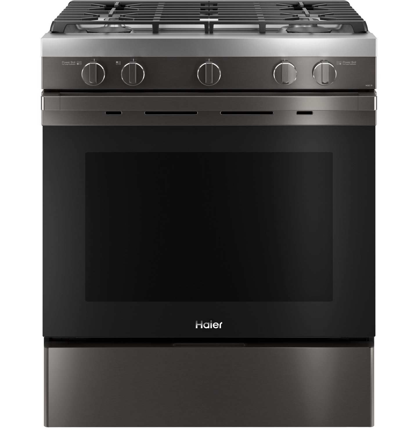 Haier QGSS740BNTS 30" Smart Slide-In Gas Range With Convection
