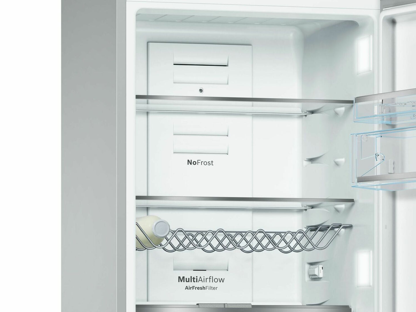 Bosch B10CB80NVB 800 Series, Free-Standing Fridge-Freezer-Black Glass Door