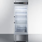 Summit SCR23SSG 23 Cu.Ft. Commercial Reach-In Refrigerator In Complete Stainless Steel With Glass Door