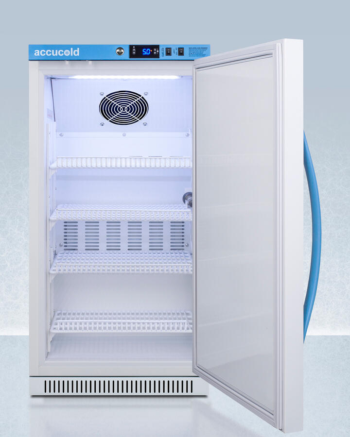 Summit ARS32PVBIADADL2B Performance Series Pharma-Vac 2.83 Cu.Ft. Ada Height Solid Door Commercial All-Refrigerator For The Display And Refrigeration Of Vaccines; Designed For Recessed Or Freestanding Installation, With Factory Installed Data Logger