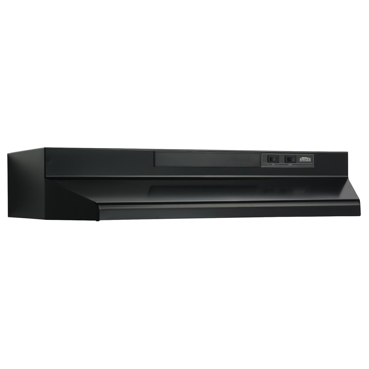 Broan F402423 Broan® 24-Inch Convertible Under-Cabinet Range Hood, 230 Max Blower Cfm, Black