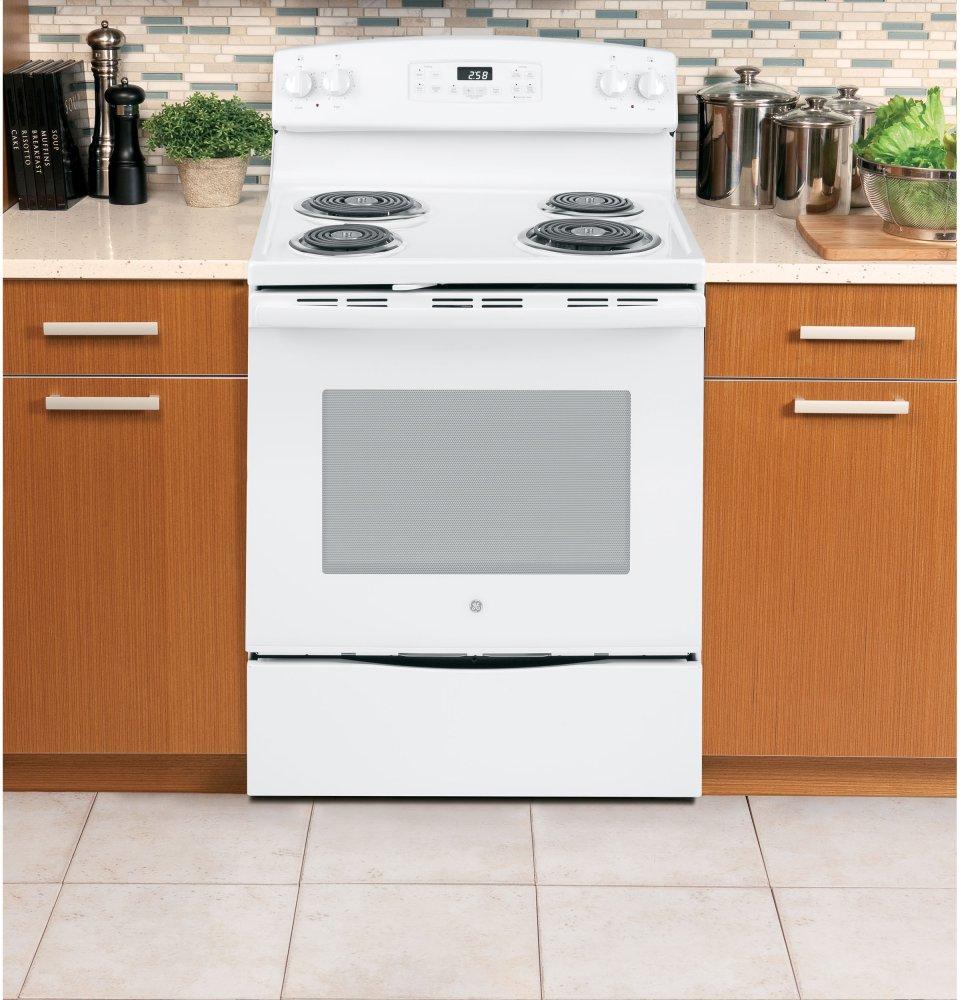Ge Appliances JB258DMWW Ge® 30" Free-Standing Self-Clean Electric Range