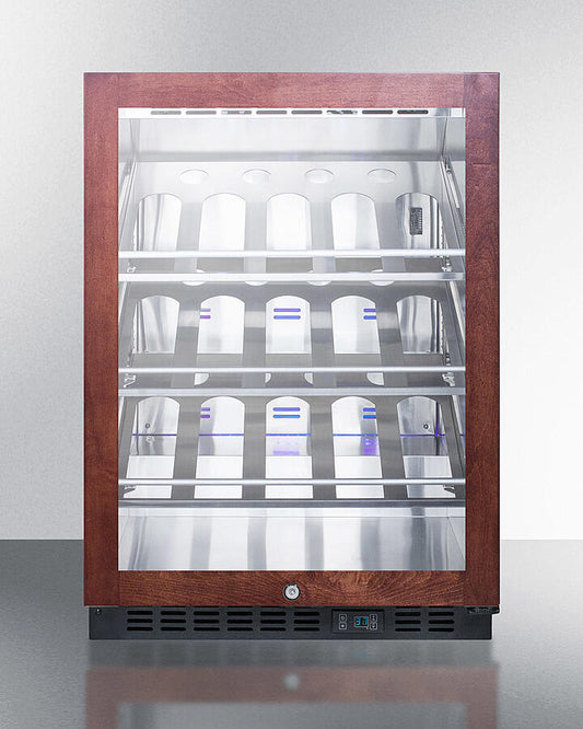 Summit SCR610BLCHPNR 24" Wide Single Zone Built-In Commercial Wine Cellar