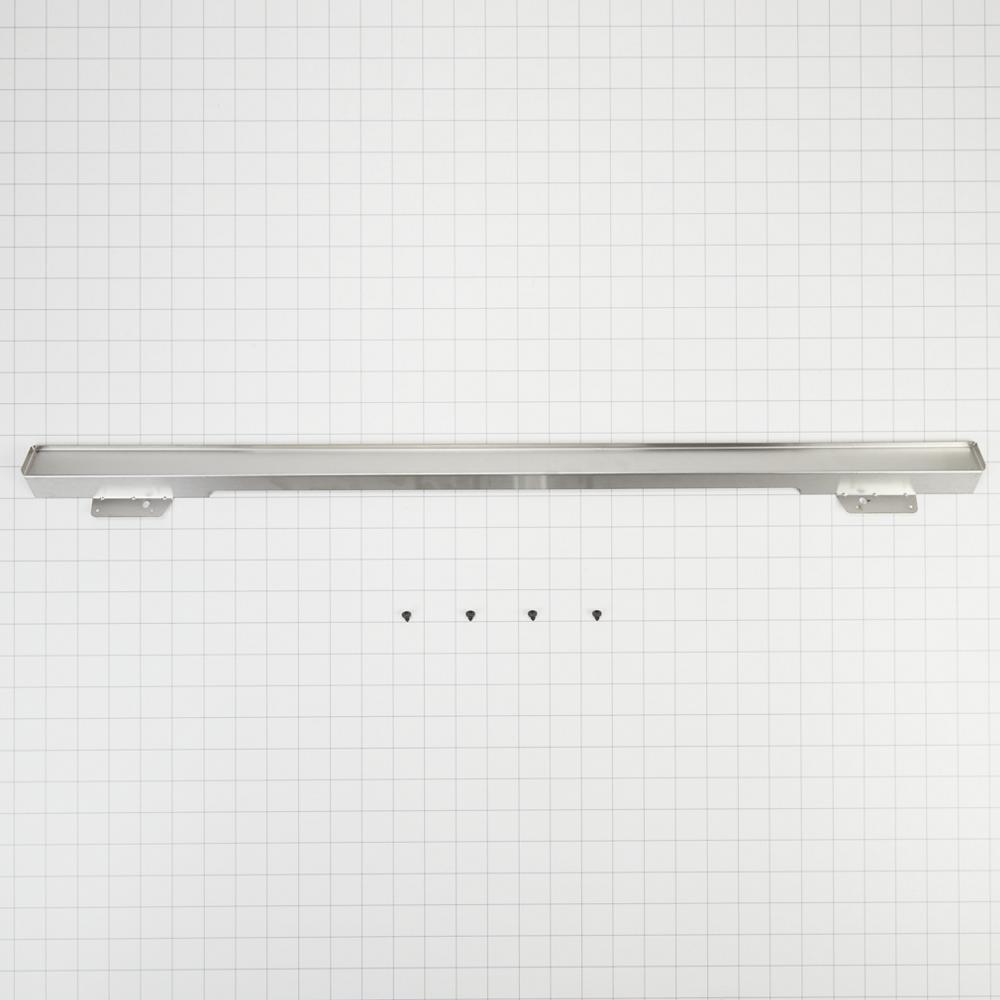 Kitchenaid W10727416 30" Warming Drawer Heat Deflector, Black/Stainless Steel