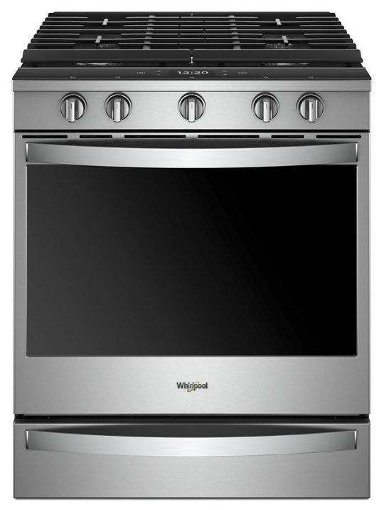 Whirlpool WEG750H0HZ 5.8 Cu. Ft. Smart Slide-In Gas Range With Ez-2-Lift Hinged Cast-Iron Grates