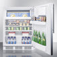 Summit CT66LWBISSHVADA Built-In Undercounter Ada Compliant Refrigerator-Freezer For General Purpose Use, W/Dual Evaporator Cooling, Lock, Ss Door, Thin Handle, White Cabinet