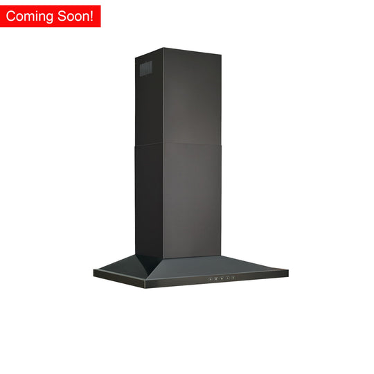 Broan BWS2304BLS Broan® 30-Inch Convertible Wall-Mount Low Profile Pyramidal Chimney Range Hood, 450 Max Cfm, Black Stainless Steel