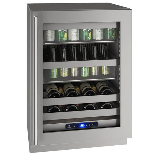 U-Line UHBV524SG51A Hbv524 24" Beverage Center With Stainless Frame Finish And Left-Hand Hinge Door Swing (115 V/60 Hz Volts /60 Hz Hz)