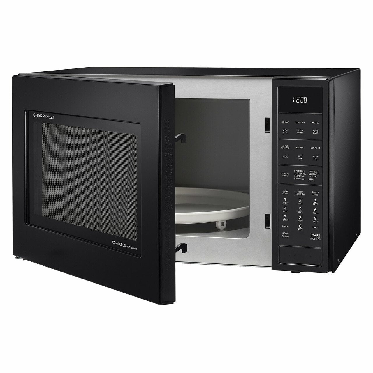 Sharp SMC1585BB 1.5 Cu. Ft. 900W Sharp Matte Black Carousel Convection Microwave Oven