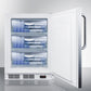 Summit VT65MLBISSTBADA Ada Compliant Built-In Medical All-Freezer Capable Of -25 C Operation, With Lock, Stainless Steel Door, Towel Bar Handle, And White Cabinet