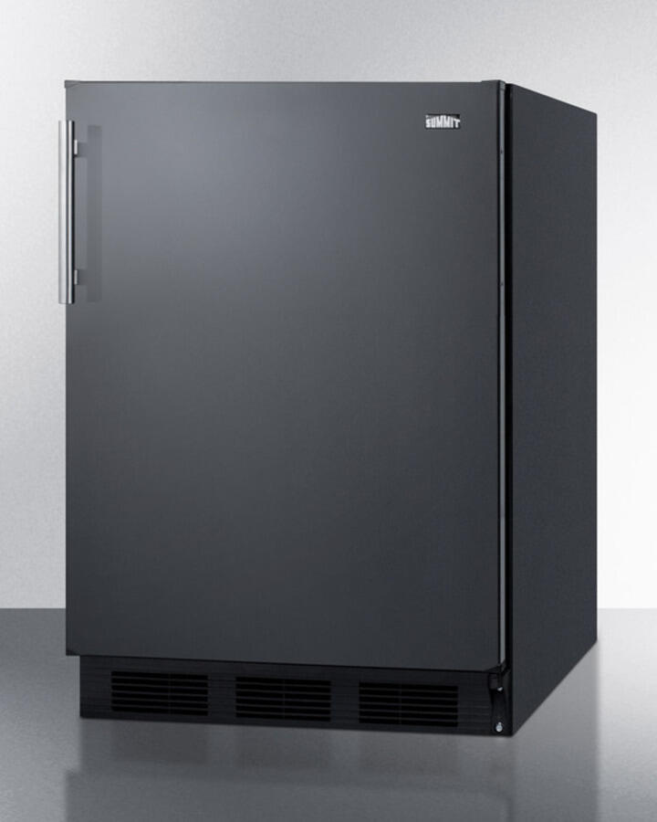 Summit FF63BADA Ada Compliant Freestanding All-Refrigerator For Residential Use, Auto Defrost With Black Exterior