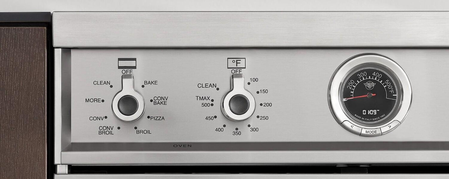 Bertazzoni PRO304BFEPGIT 30 Inch Dual Fuel Range, 4 Brass Burners, Electric Self-Clean Oven Giallo