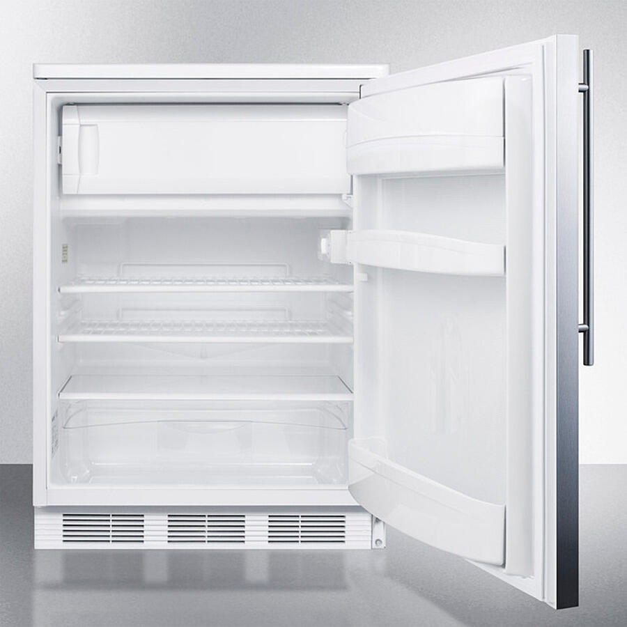 Summit CT66LWBISSHV 24" Wide Built-In Refrigerator-Freezer