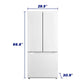 Element Appliance ERFD19CGCW Element 18.4 Cu. Ft. French Door Refrigerator - White