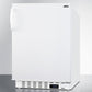 Summit ALFZ36 Built-In Undercounter Ada Compliant Residential All-Freezer In White With Door Storage And Manual Defrost Operation