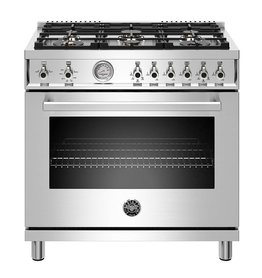 Bertazzoni PROF366GASXTLP 36" Professional Series Range - Gas Oven - 6 Brass Burners - Lp Version