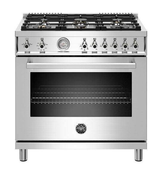 Bertazzoni PROF366GASXTLP 36" Professional Series Range - Gas Oven - 6 Brass Burners - Lp Version