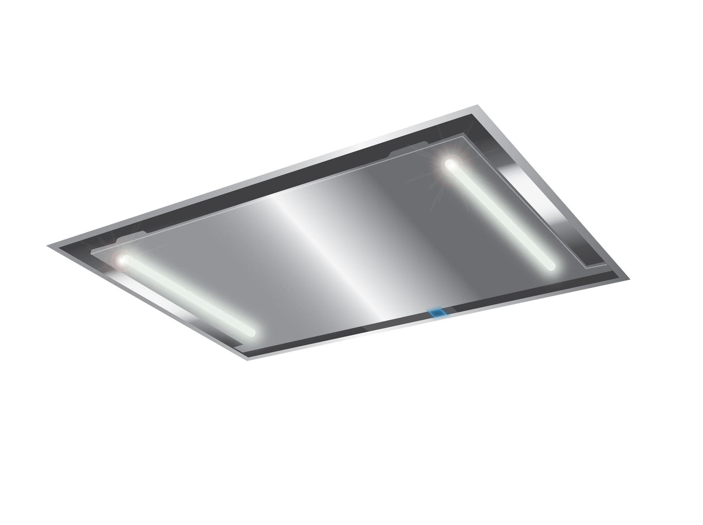 Xo Appliance XOCEILING36S 36 In. Ceiling Mount Island Range Hood With Peripheral Aspiration And Led Lights In Stainless Steel