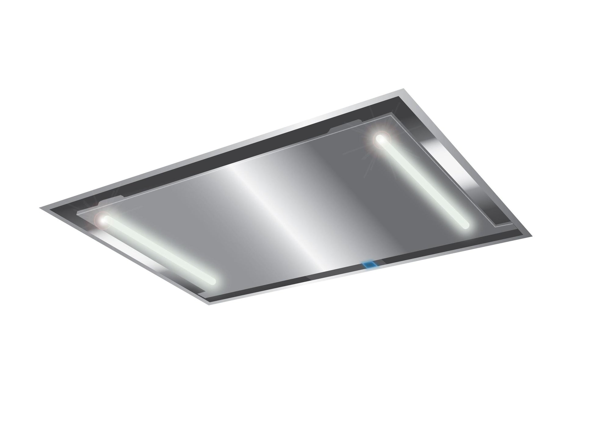 Xo Appliance XOCEILING42S 42 In. Ceiling Mount Island Range Hood With Peripheral Aspiration And Led Lights In Stainless Steel
