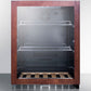 Summit SCR2466PUBPNR Built-In Undercounter Craft Beer Pub Cellar With Glass Door With Panel-Ready Frame, Digital Controls, And Black Cabinet