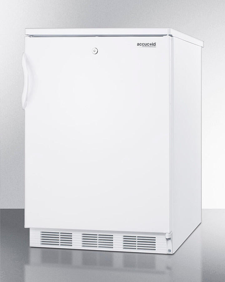 Summit FF6LW7 Commercially Listed Freestanding All-Refrigerator For General Purpose Use, With Front Lock, Automatic Defrost Operation And White Exterior