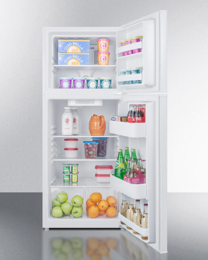 Summit FF1386W Energy Star Qualified 24" Wide 11.5 Cu.Ft. Frost-Free Refrigerator-Freezer In White Finish