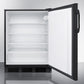 Summit FF7BADA Ada Compliant Commercial All-Refrigerator For Freestanding General Purpose Use, With Flat Door Liner, Auto Defrost Operation And Black Exterior