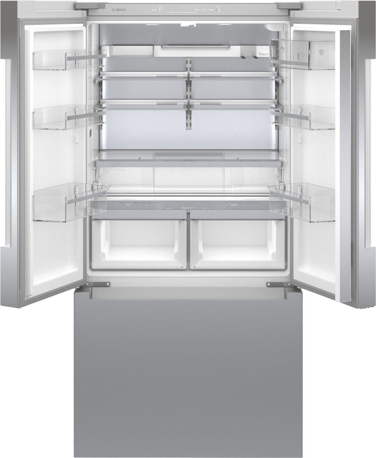 Bosch B36CT81ENS 800 Series French Door Bottom Mount Refrigerator 36" Easy Clean Stainless Steel