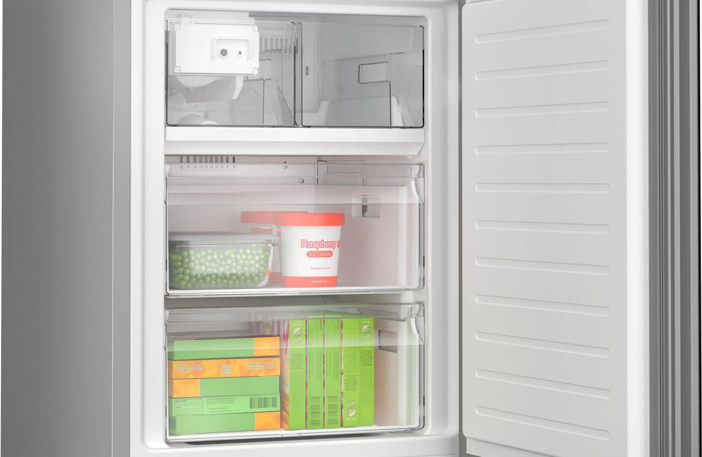 Bosch B24CB80ESB 800 Series Free-Standing Fridge-Freezer With Freezer At Bottom, Glass Door 24" Black