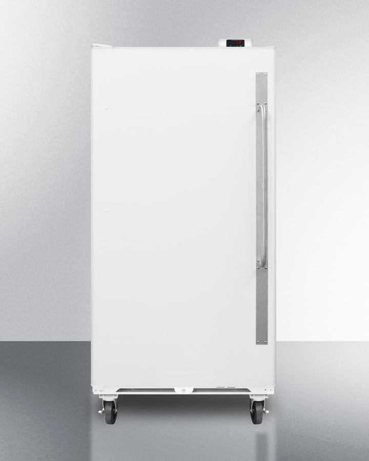 Summit SCUF18LHD Commercially Approved Large Capacity Upright All-Freezer With Frost-Free Operation, Digital Thermostat, Casters, Lock, And Left Hand Door Swing