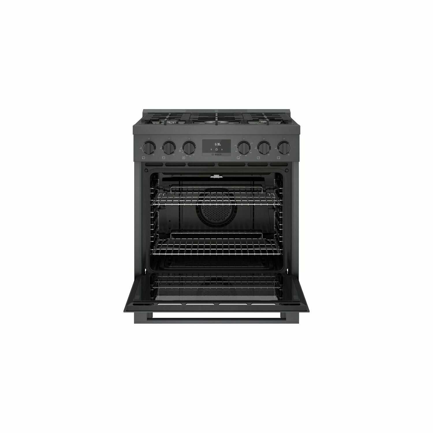 Bosch HGS8045UC 800 Series Gas Freestanding Range 30'' Black Stainless Steel Hgs8045Uc