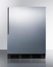 Summit FF7BKBISSHV Commercially Listed Built-In Undercounter All-Refrigerator For General Purpose Use, Auto Defrost W/Ss Wrapped Door, Thin Handle, And Black Cabinet