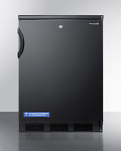 Summit FF7LBL Commercially Listed Freestanding All-Refrigerator For General Purpose Use, With Front Lock, Automatic Defrost Operation And Black Exterior