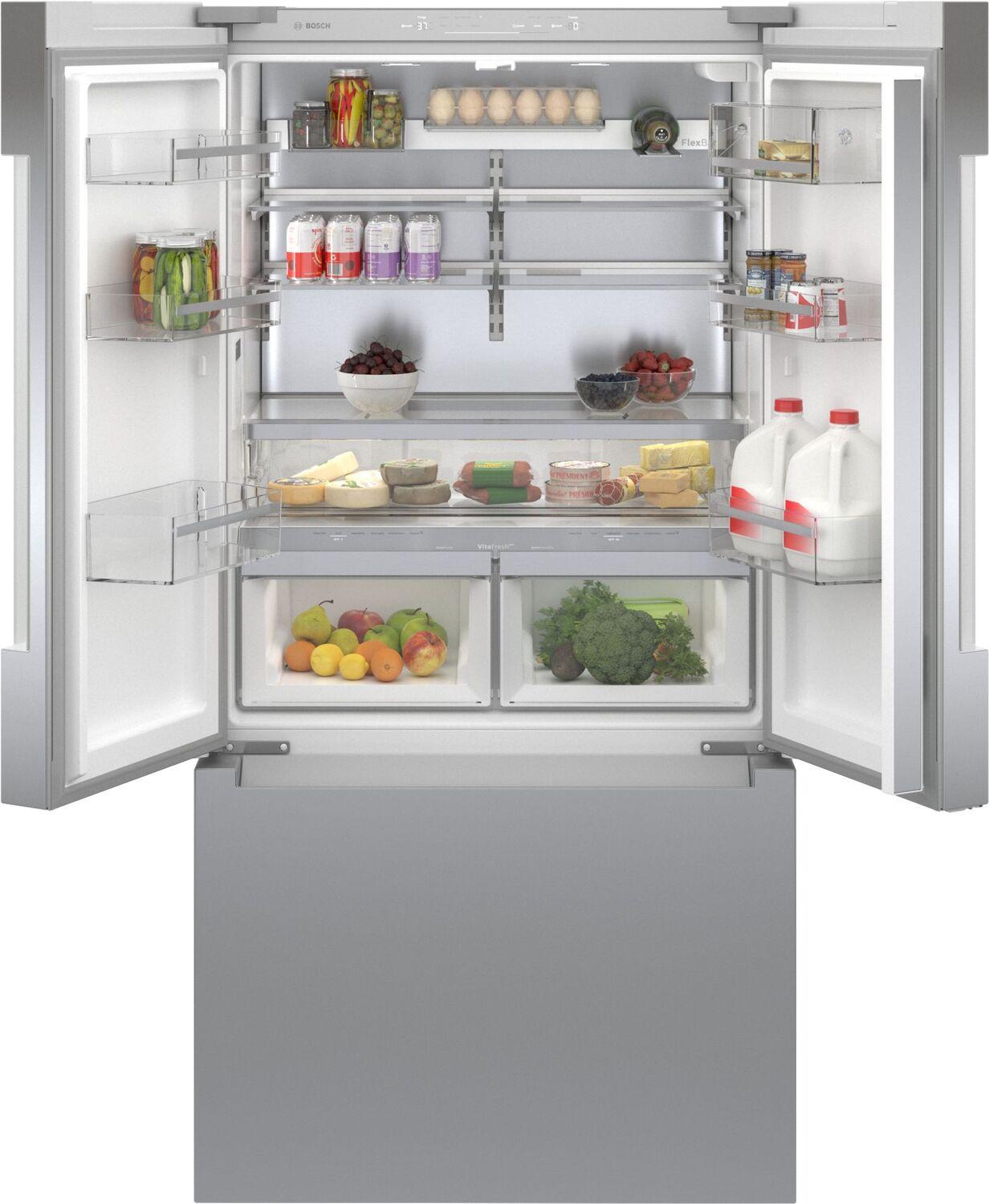 Bosch B36CT81ENS 800 Series French Door Bottom Mount Refrigerator 36" Easy Clean Stainless Steel