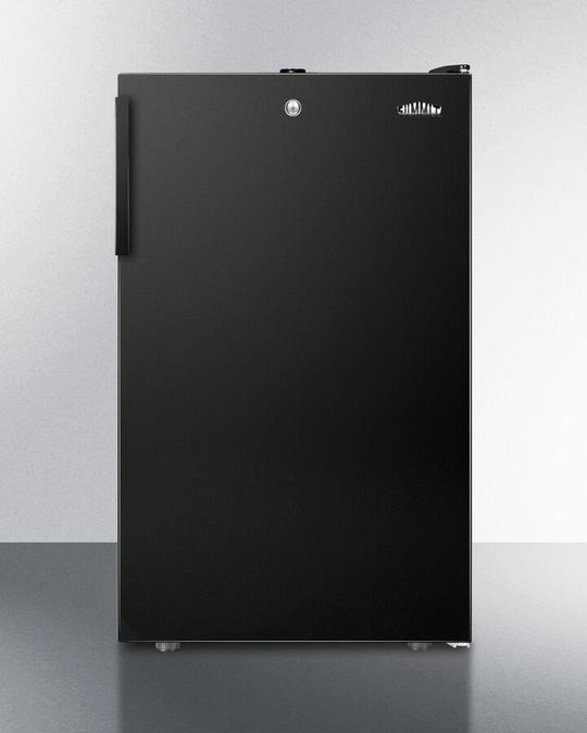 Summit FS408BLADA Ada Compliant 20" Wide Counter Height All-Freezer For General Purpose Use, -20 C Capable With A Lock And Black Exterior