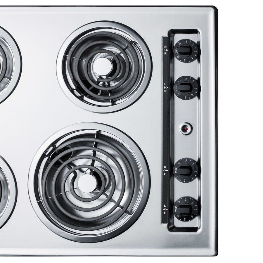 Summit ZEL03 24" Wide 230V 4-Burner Coil Cooktop