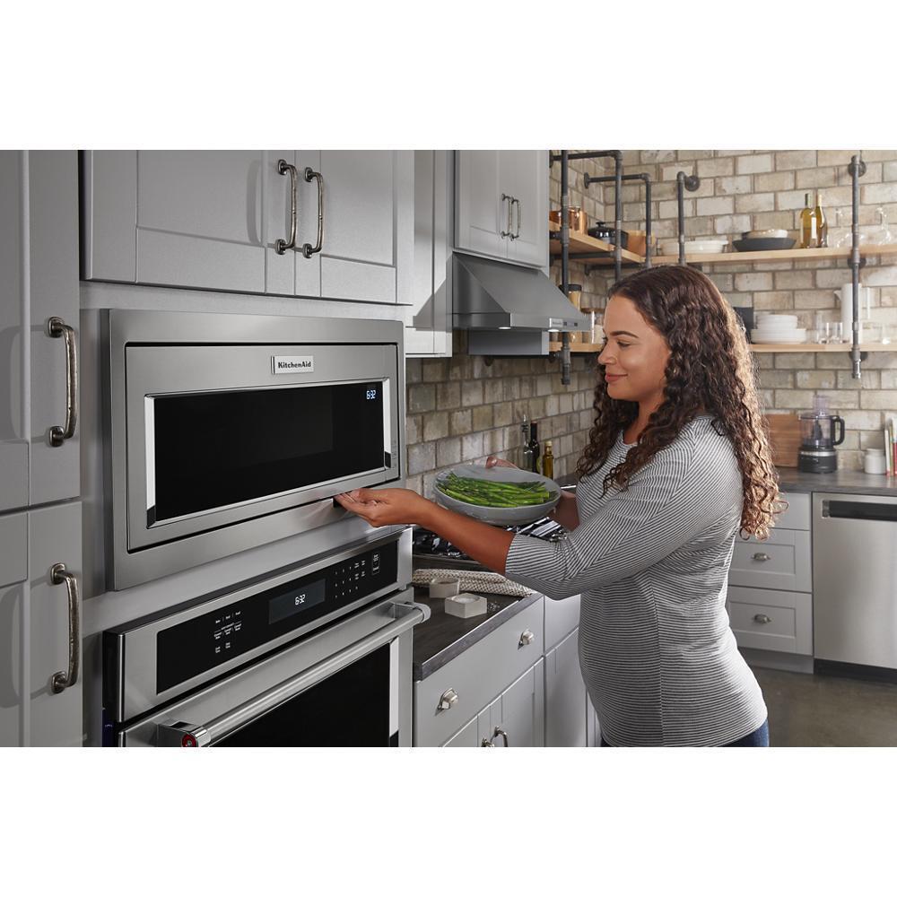 Amana W11451314 Built-In Low Profile Microwave Slim Trim Kit With Pocket Handle, Stainless Steel