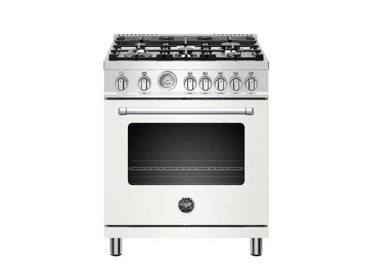 Bertazzoni MAST305GASBIE 30 Inch All Gas Range, 5 Burners Bianco Matt