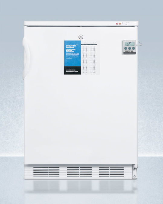 Summit VT65MLPLUS2 24" Wide All-Freezer For Freestanding Use, Manual Defrost With A Nist Calibrated Thermometer, Lock, And -25 C Capability