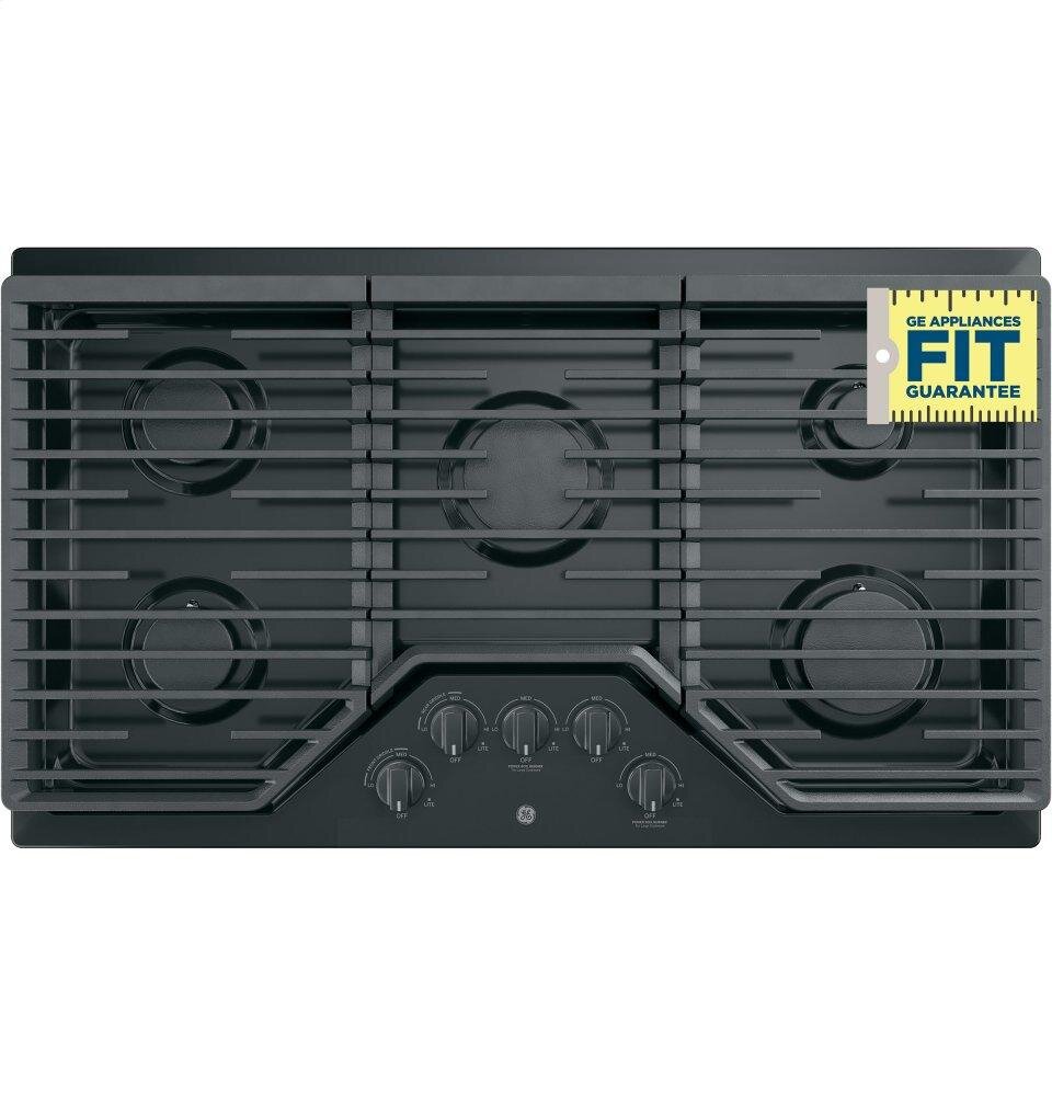 Ge Appliances JGP5036DLBB Ge® 36" Built-In Gas Cooktop With 5 Burners And Dishwasher Safe Grates
