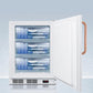 Summit VT65MLBITBCADA Ada Compliant Built-In Undercounter Medical All-Freezer Capable Of -25 C Operation, White With Pure Copper Handle And Front Lock