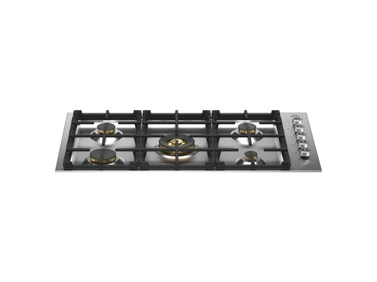 Bertazzoni PROF365QBXT 36 Drop-In Gas Cooktop 5 Brass Burners Stainless Steel